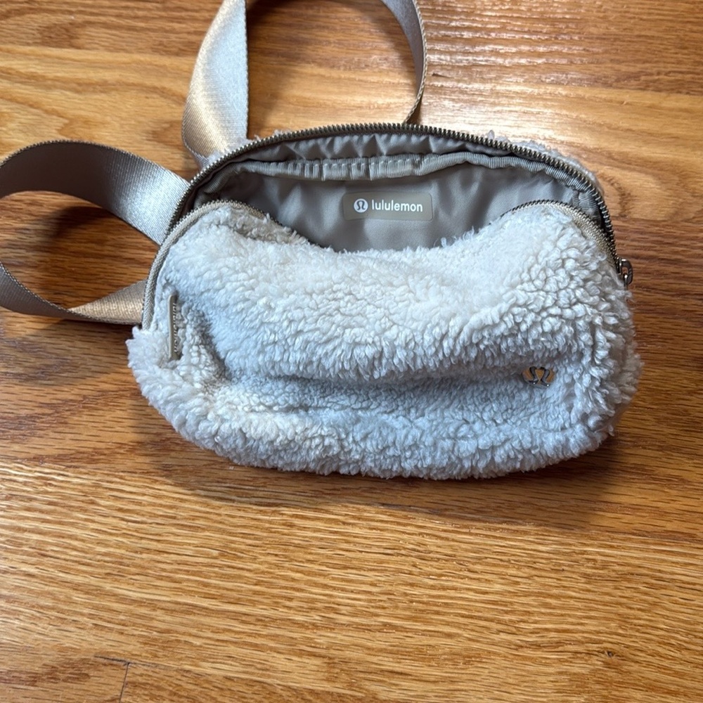 Lululemon Cream Sherpa Crossbody Bag